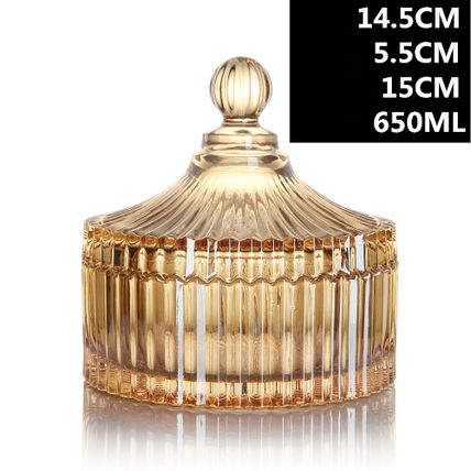 European Style Storage Jar Colorful Glass Candy Jar