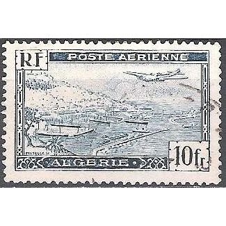 Algérie 1946 Michel 252 O Cote (2005) 0.20 € Avion et port d'Alger Cachet rond