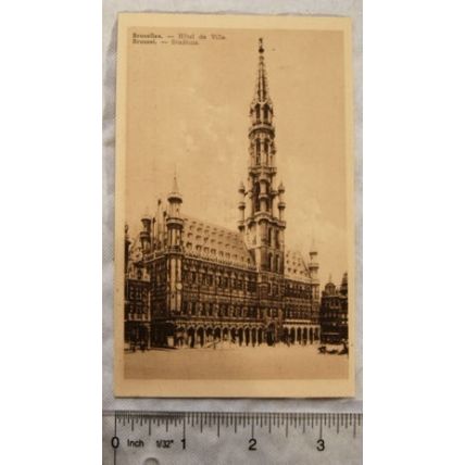 vintage postcard Brussels, Horel de Ville