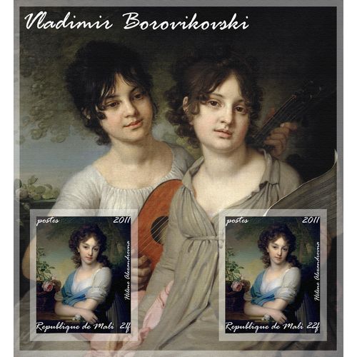 MALI SHEET 11 IMPERF BOROVIKOVSKI ART PAINTINGS ARTE PINTURAS