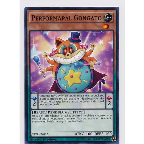 YuGiOh The Dark Illusion - TDIL-EN002 - Performapal Gongato - 1st Edition