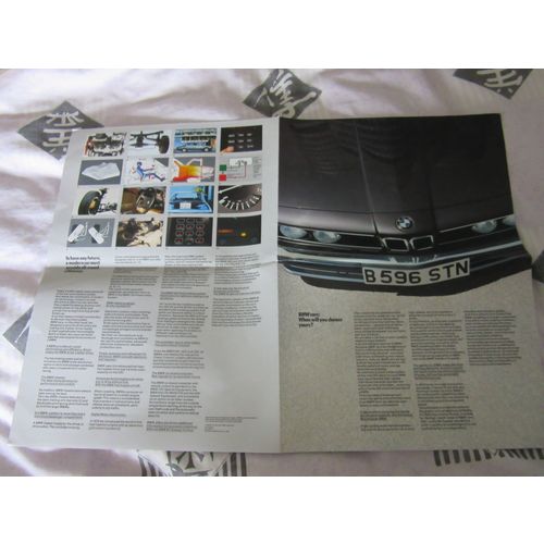 1985 BMW brochure all models A4 sized shut opens out to 59 x 42 cms