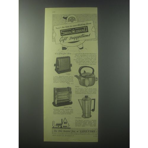 1954 Swan Brand Advertisement - Toasters, Kettles, Electric Fires, Percolators