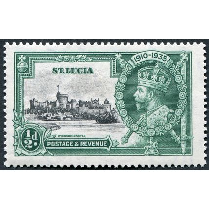 St Lucia 1935 ½d black & green SG 109 unused