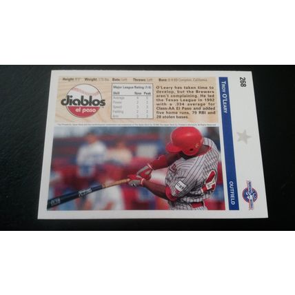 1992 Upper Deck Minors Card # 268 Troy O'Leary Autograph 202009271150 El Paso
