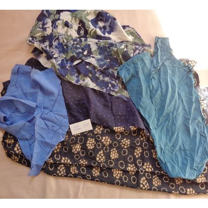 S17 100% Silk Scrap Fabric Lot Material Reclaimed clothing over 3 oz Crafting