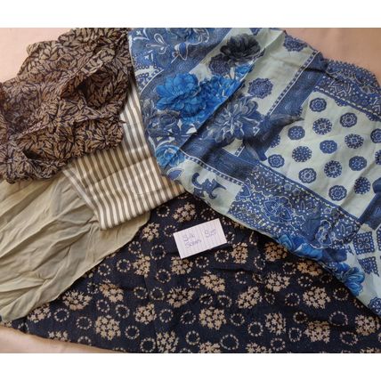 S27 100% Silk Scrap Fabric Lot Material Reclaimed clothing over 3 oz Crafting