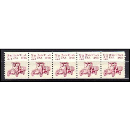 2125 5.5c Star Route Truck Very Fine MNH Dry Gum PNC 1/5 X0395