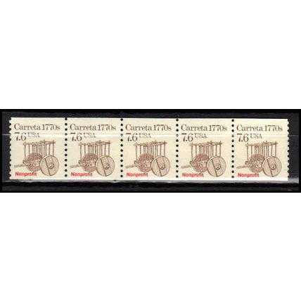 2255 7.6c Carreta Fine MNH Dry Gum PNC 1/5 X2943