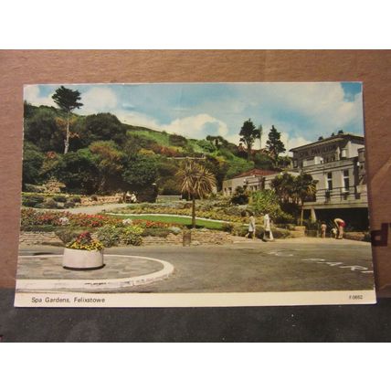 SPA GARDENS, FELIXSTOWE Suffolk. used postcard by E T W Dennis 1975 pm =