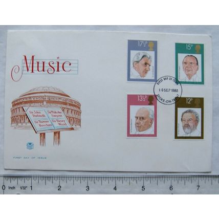 1980 first day cover Music, British Conductors