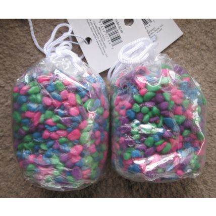 2 Bags of Colorful Decorative Rocks, green pink purple blue