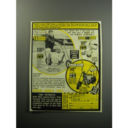 1968 Bird Wren Mini-Bike Kit Ad - Want to have fun?