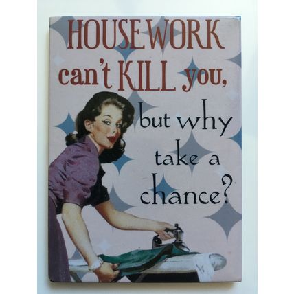 FRIDGE MAGNET - HOUSEWORK CAN'T KILL YOU