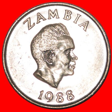 GREAT BRITAIN (1968-1988): ZAMBIA★20 NGWEE 1988 MINT LUSTRE★LOW START★NO RESERVE