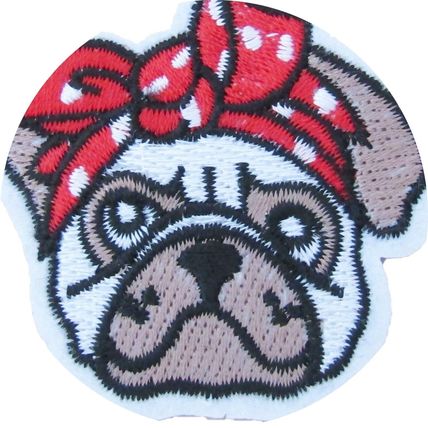 Dog Face Iron On Patch Badge Motif 6.3cm x 5.5cm Kids Fun Patches Boxer Dog P379