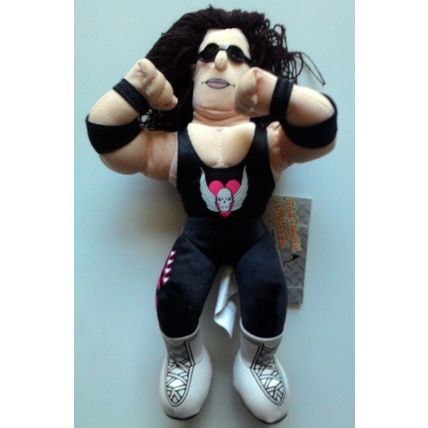 wwf ljn hasbro wrestling superstars 8" bret hart beanbag brawlers figure