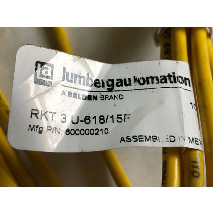 NEW LUMBERG RKT 3 U-618/15F 600000210 SERVO/ENCODER CABLE,909618 E41663,HC