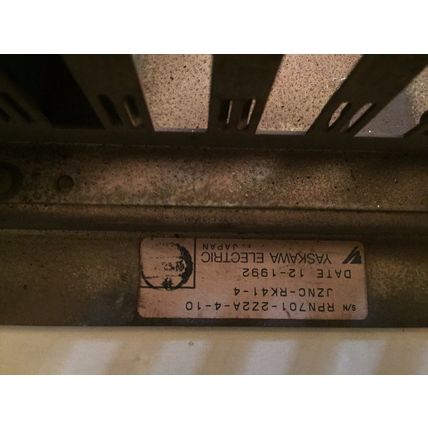 YASKAWA ELECTRIC JZNC-RK41-4 RACK WITH CPS-10FB,CPI1,MMI4, MMI3 BOard,CH