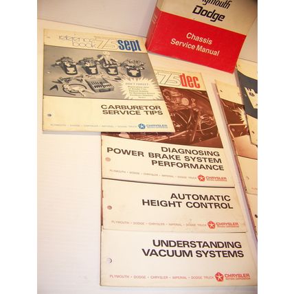 1976 CHRYSLER PLYMOUTH DODGE CHASSIS SERVICE MANUAL & 7 MASTER TECH REFERENCE