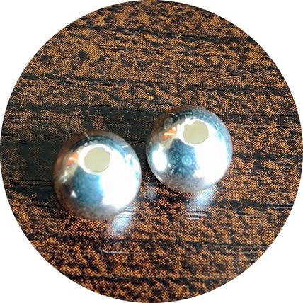 8mm Sterling Silver Beads 925 Glossy Jewellery Making 2mm Hole Hollow C36