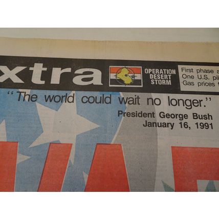 The Waukesha Freeman - January 17, 1991 - WAR! - Desert Storm - Newspaper