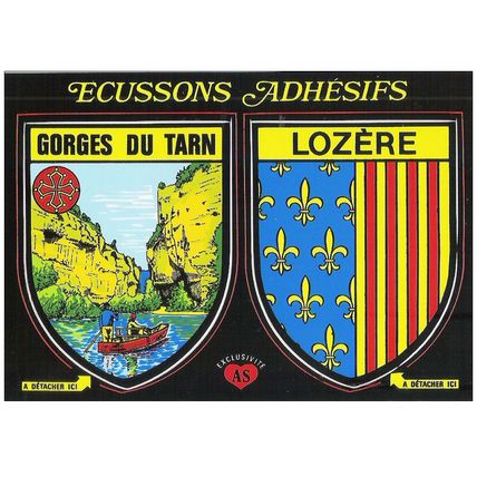 48 - Ecussons Adhesifs - Ecusson double GORGES DU TARN LOZERE