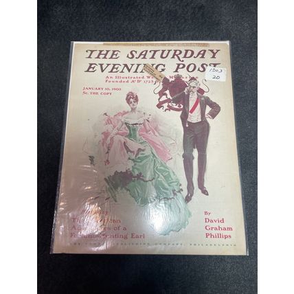 VTG Jan 1903 Saturday Evening Post David Phillip Cover Only Fortune Hunting Earl