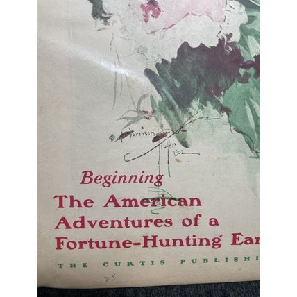 VTG Jan 1903 Saturday Evening Post David Phillip Cover Only Fortune Hunting Earl
