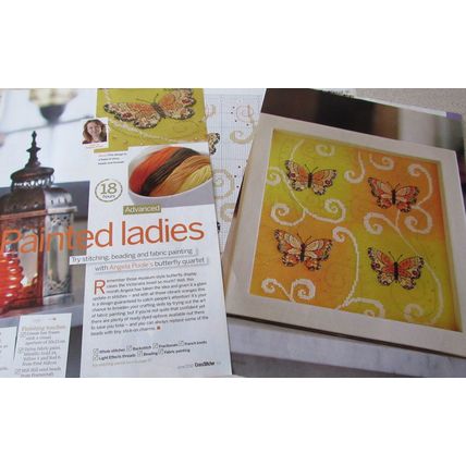 Painted Ladies Butterflies Cross Stitch Chart Angela Poole Magazine Chart
