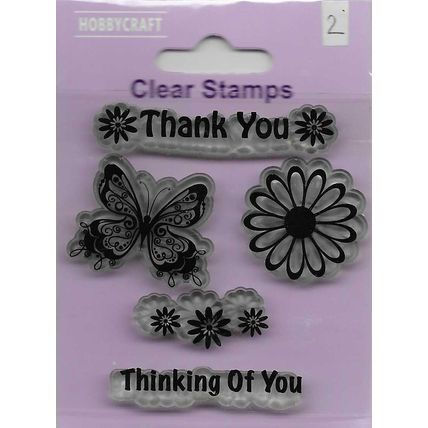 Hobbycraft. Assorted Stamp Set. App 7x7cm. Stamping Cardmaking Scrapbooking