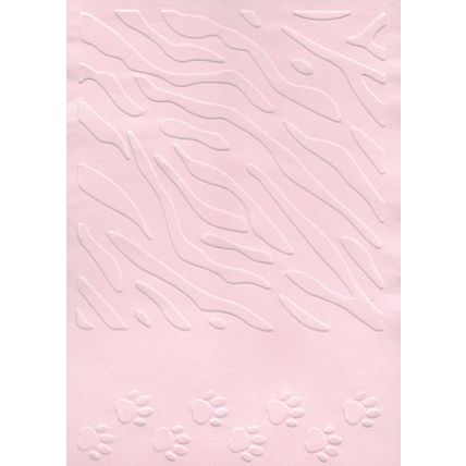 A6 Embossed Card. 10 Sheets. Animal Print. Cardmaking Scrapbooking Crafts