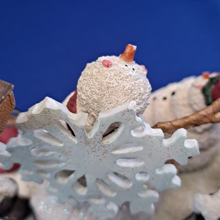 SNOWMAN Christmas STOCKING HOLDER Mantel Hanger Hook Resin Cast Iron