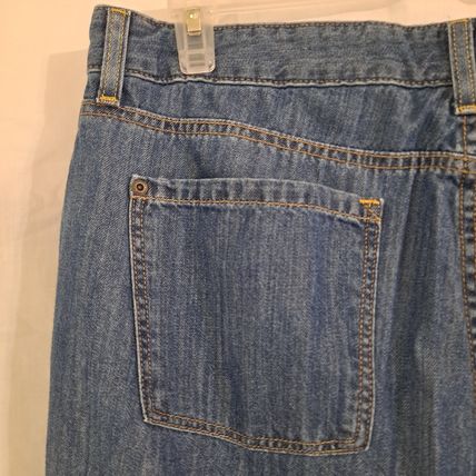 Women's LL BEAN Classic Fit Denim Blue JEANS pants Size 18 Reg High Rise