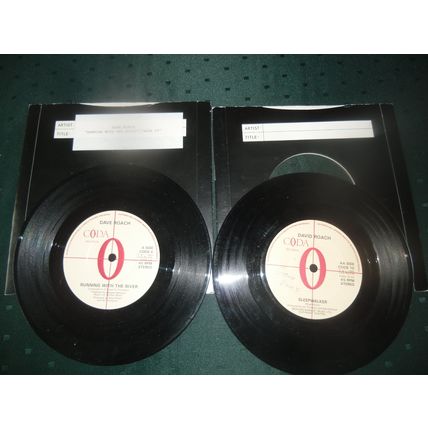 DAVID ROACH 7" SNGLES LOT OF 2 - RUNNING WITH THE RIVER/EMOTIONAL JUNGLE