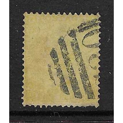 GB 1867-80 QV 9d WMK SPRAY ROSE PLATE 4 USED SG110/1 VERY PALE STRAW