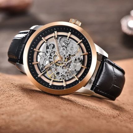 PAGANI DESIGN PD-1638Silver Face Automatic Movement Black Genuine Leather Watch