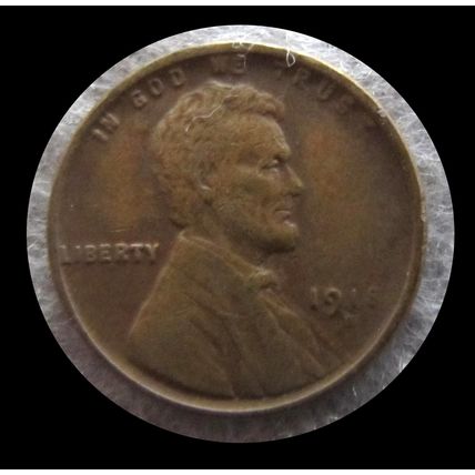 1918 D USA 1c Lincoln Wheat Ears Cent Penny Coin #108