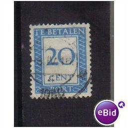 NETHERLANDS 1947 OFFICIAL 20C BLUE F/U SGD669