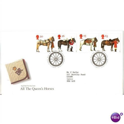 GREAT BRITAIN 1997 ALL THE QUEEN'S HORSES FDC SPECIAL WINDSOR CDS