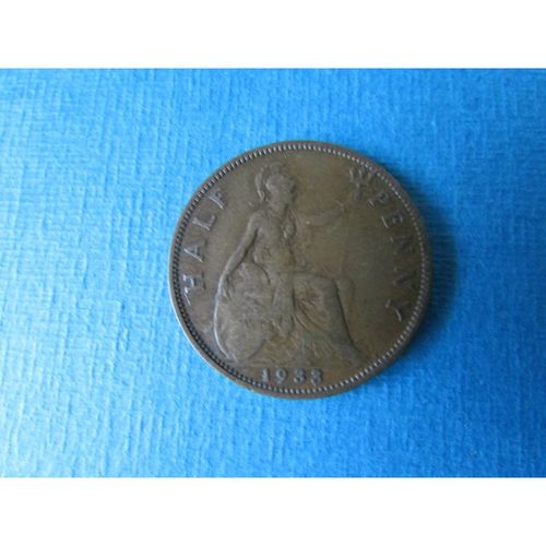 1933 GEORGE V HALFPENNY FREE POST. AAK