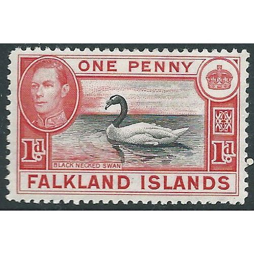 Falkland Islands 1938 SG147 1d Black & Carmine Mounted Mint ....
