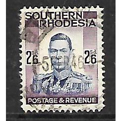 SOUTHERN RHODESIA 1937 2s.6d ULTRAMARINE AND PURPLE SG51 FINE USED