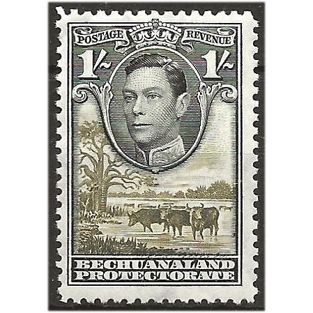 Bechuanaland Protectorate 1938 SG25 1/- Black & Brown-Olive Mounted Mint . ..