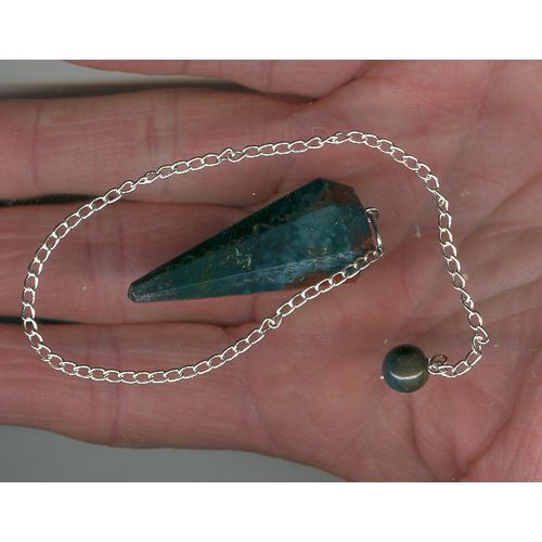 A Bloodstone Pendulum Gemstone Dowsing 10.25 Inch Metaphysical Energy Work