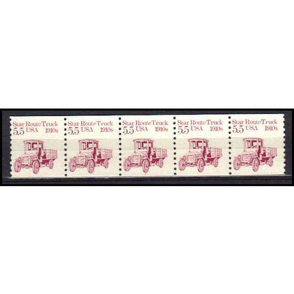 2125 5.5c Star Route Truck Fine MNH Dry Gum PNC 1/5 X0425