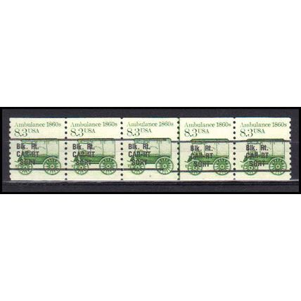 2128a 8.3c Ambulance Very Fine MNH Dry Gum PNC 2/5 Line Gap AA0390