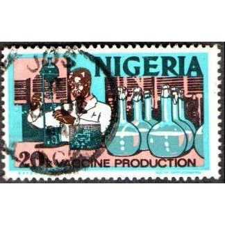 Nigeria. 20k Value. Vaccine Production. Fine Used