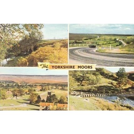 The Yorkshire Moors Village Orig 1970s Photo Postcard