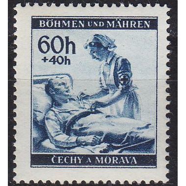 GERMANY REICH Böhmen Mähren [1941] MiNr 0062 ( **/mnh ) Rotes Kreuz